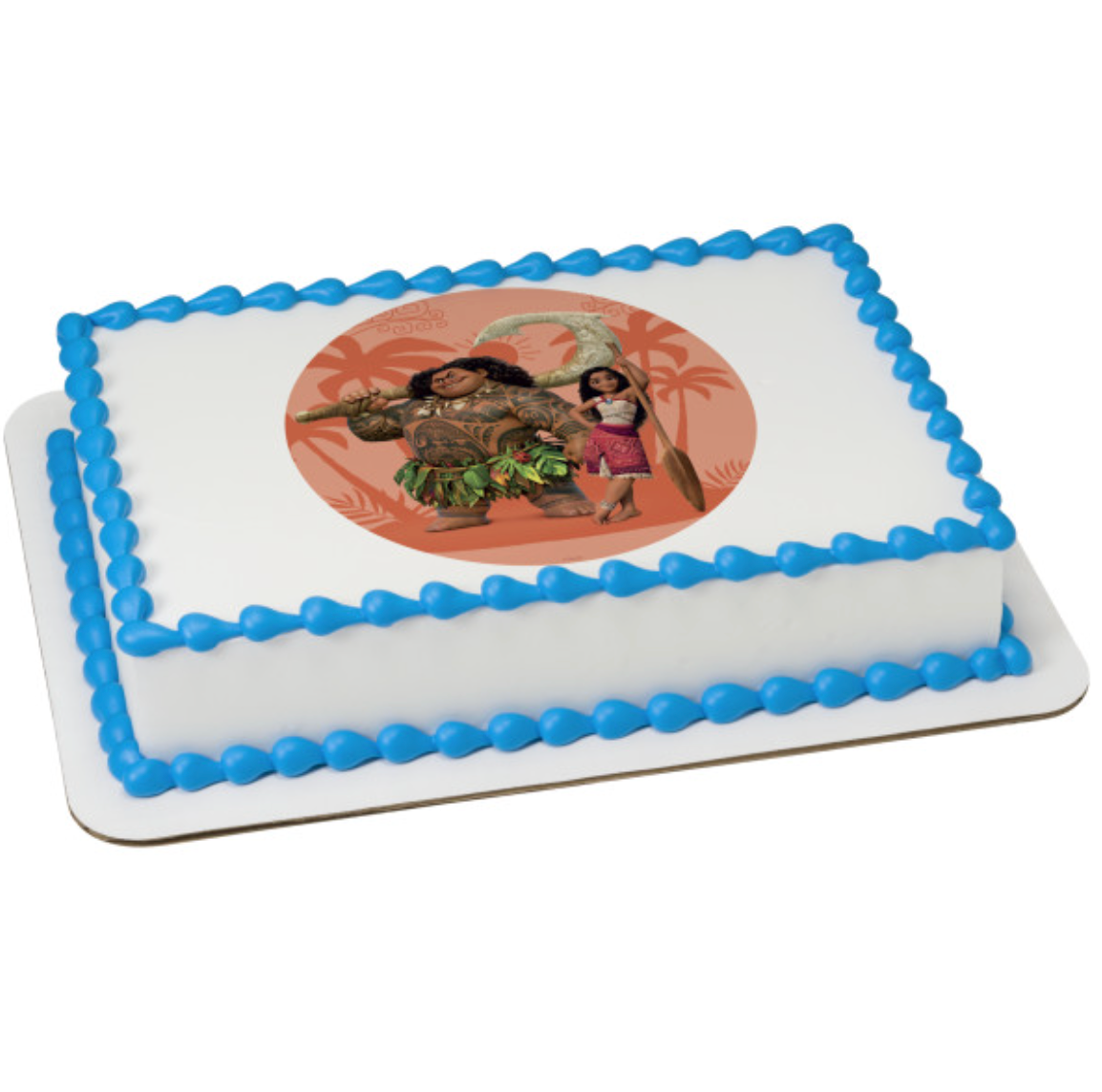 Disney’s Moana 2 Moana and Maui PhotoCake edible image cake topper
