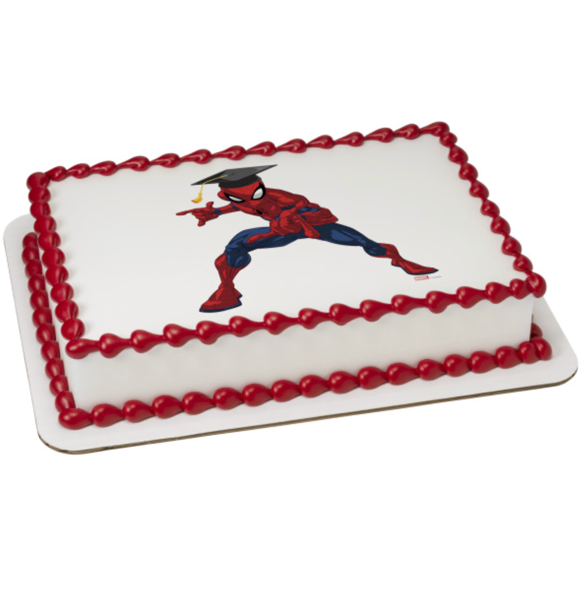 Licensed Marvel's Spider-Man™ Graduation PhotoCake® Edible Image® icing cake topper
