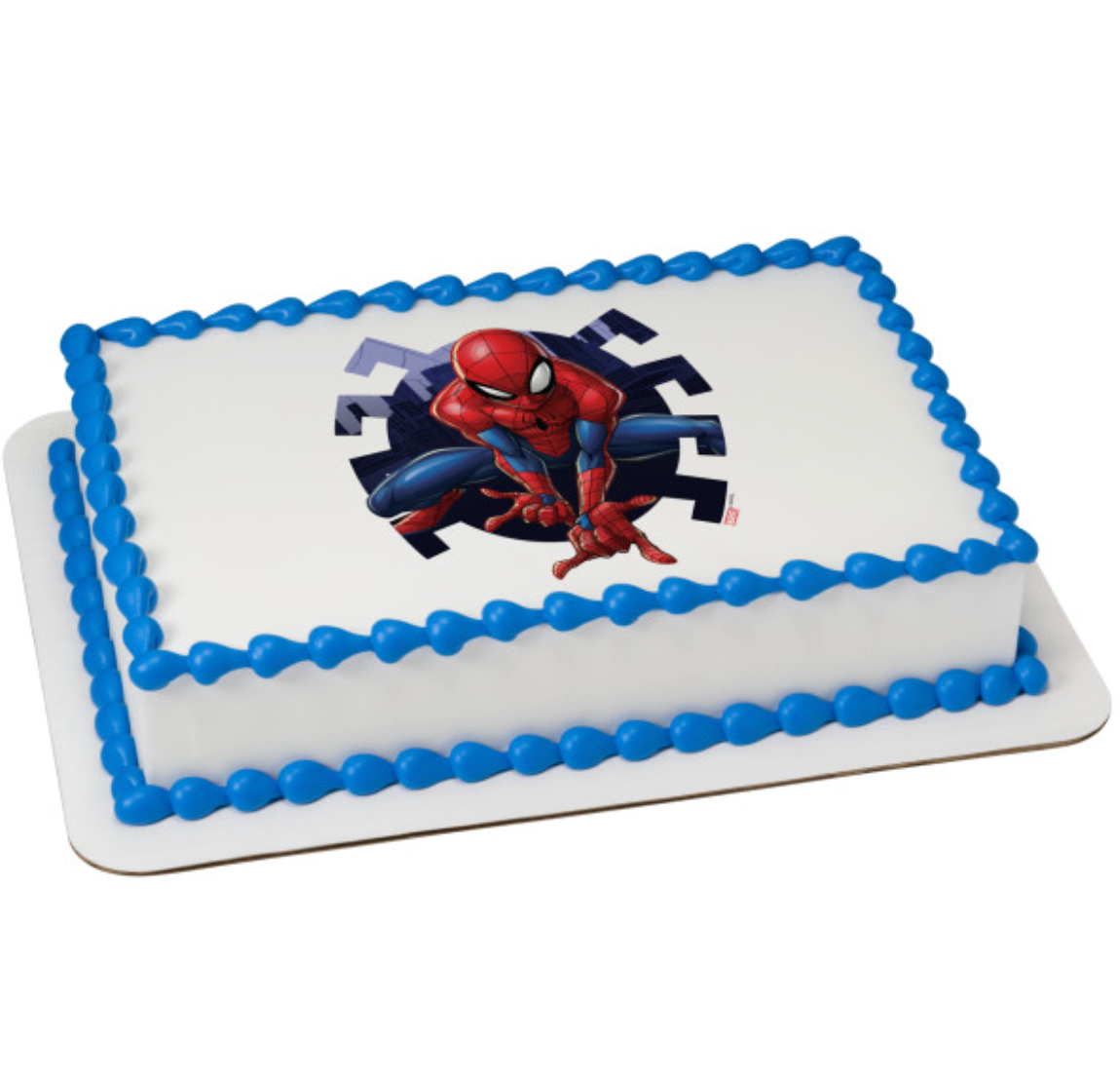 Licensed Marvel’s Spider-Man™ Web PhotoCake® Edible Image® icing cake topper

Spider-Man™ edible icing sheet cake topper processed in Canada

Marvel Spider-Man™ web design edible cake image for birthday cakes

PhotoCake® Edible Image® Spider-Man™ cake decoration

Licensed Spider-Man™ superhero edible cake topper for kids’ birthday cake