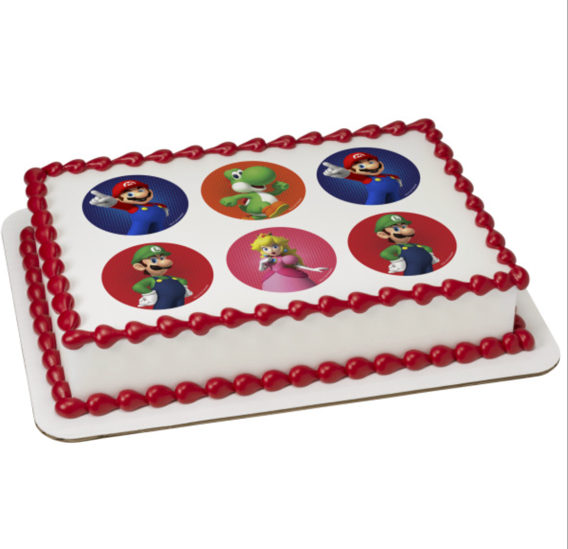 Super Mario™ Power Play PhotoCake® Edible Image® cake topper printed in Canada

Licensed Super Mario™ edible icing sheet cake decoration

Super Mario™ Power Play edible cake topper for birthday cakes

PhotoCake® Edible Image® Super Mario™ cake topper on icing sheet

Super Mario™ licensed edible image cake decoration Canada
