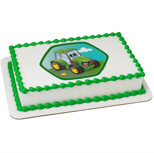 John Deere Johnny Tractor licensed PhotoCake edible image cake topper processed in Canada