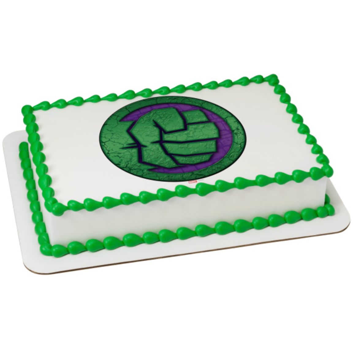 Licensed MARVEL Avengers Hulk Icon PhotoCake Edible Image cake topper

Hulk Icon edible icing sheet cake topper for birthday cakes

MARVEL Hulk licensed edible image cake decoration processed in Canada

PhotoCake Edible Image Avengers Hulk cake topper for superhero parties

Licensed Hulk edible cake topper on icing sheet