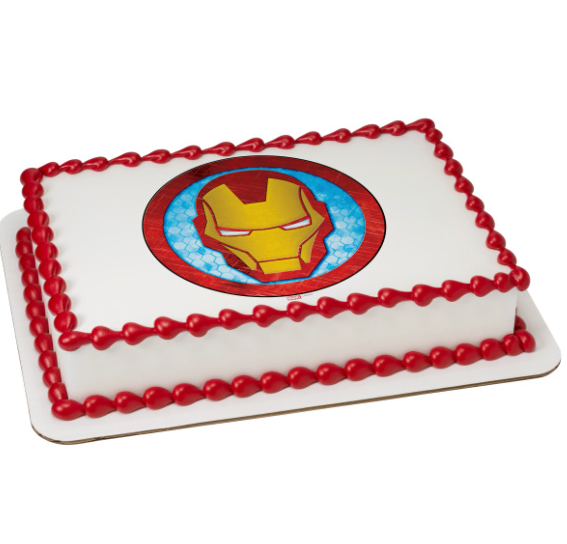 Licensed MARVEL Avengers Iron Man Icon PhotoCake edible image cake topper on edible icing sheet
