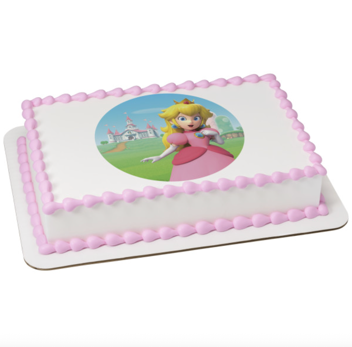 Super Mario Princess Peach PhotoCake edible image cake topper on icing sheet  

Licensed Princess Peach edible icing cake topper processed in Canada  

Super Mario Princess Peach edible cake decoration for birthday cake  

PhotoCake Edible Image Princess Peach cake topper for celebration cakes  

Licensed Super Mario Princess Peach edible icing sheet cake topper
