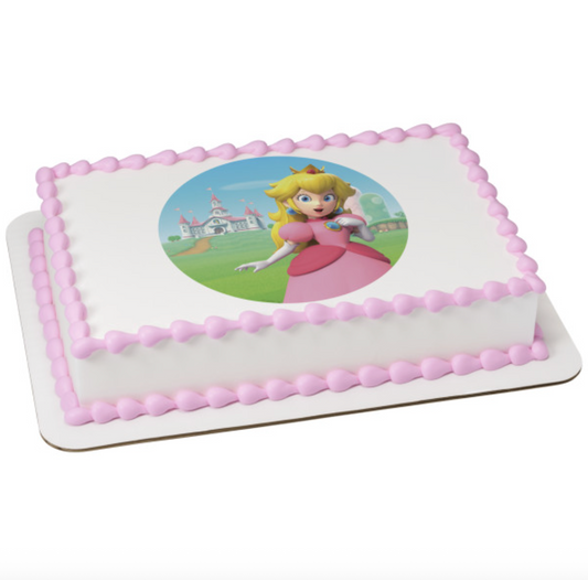 Super Mario Princess Peach PhotoCake edible image cake topper on icing sheet  

Licensed Princess Peach edible icing cake topper processed in Canada  

Super Mario Princess Peach edible cake decoration for birthday cake  

PhotoCake Edible Image Princess Peach cake topper for celebration cakes  

Licensed Super Mario Princess Peach edible icing sheet cake topper
