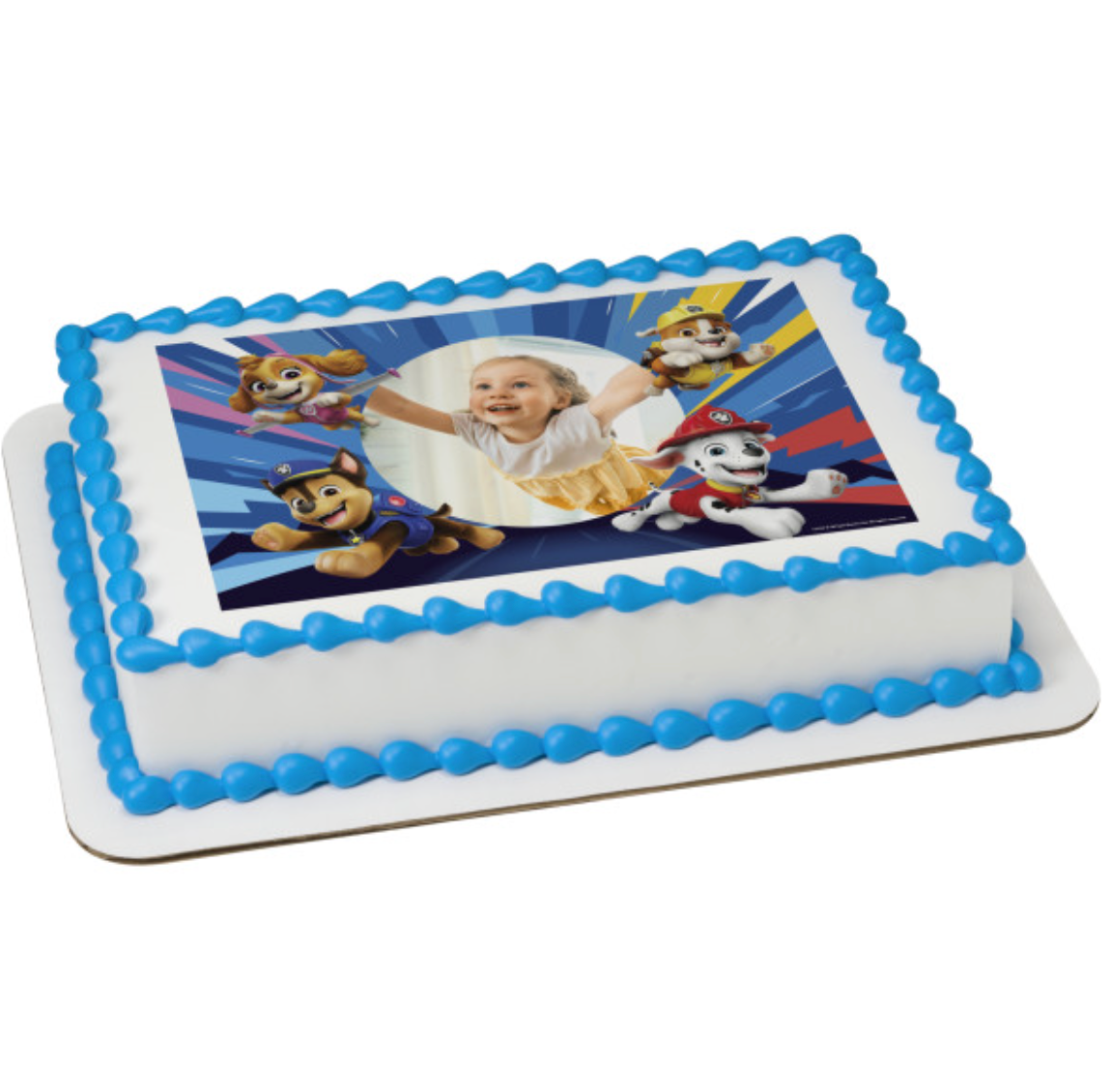 Licensed PAW Patrol Adventure Duty Calls PhotoCake edible image cake topper frame  

PAW Patrol Adventure Duty Calls edible icing cake topper for birthday cake  

PhotoCake edible image frame featuring PAW Patrol Adventure Duty Calls design  

PAW Patrol edible cake decoration printed on icing sheet processed in Canada  

Kids birthday cake topper with licensed PAW Patrol PhotoCake edible image frame