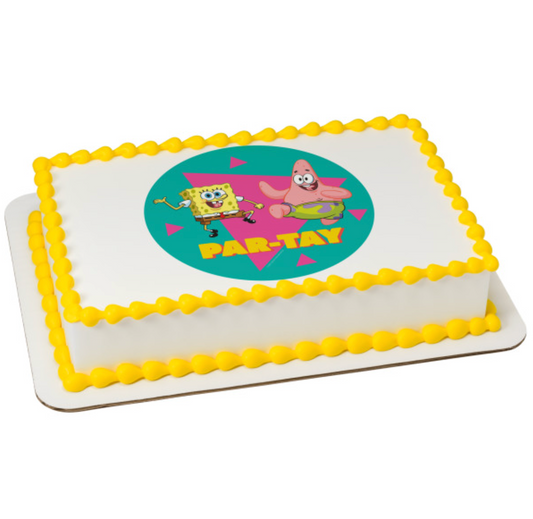 SpongeBob SquarePants Par-Tay PhotoCake edible image cake topper  

Licensed SpongeBob SquarePants edible icing cake topper for birthdays  

SpongeBob Par-Tay edible cake decoration processed in Canada  

PhotoCake Edible Image SpongeBob birthday cake topper  

SpongeBob SquarePants cake topper printed on edible icing sheet
