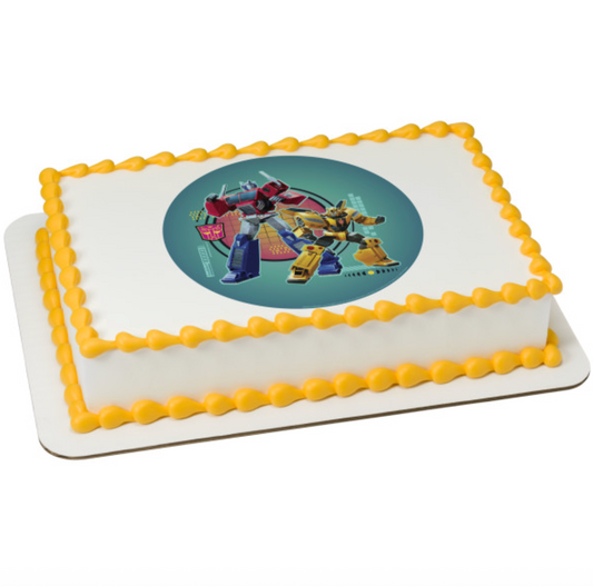 Transformers We Unite PhotoCake edible image cake topper printed in Canada
