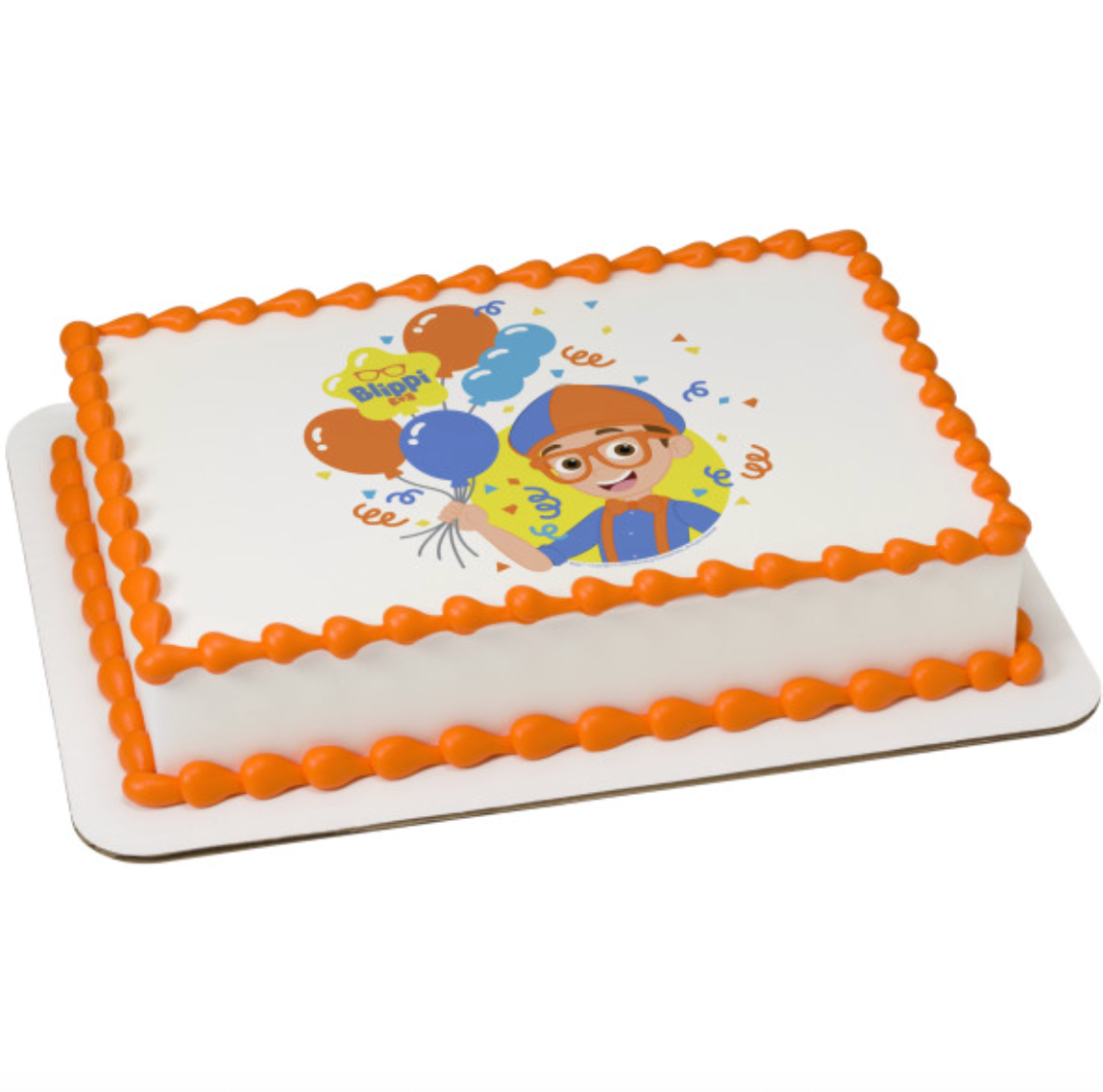Blippi™ licensed PhotoCake® edible icing cake topper processed in Canada  

Blippi™ edible cake topper printed on icing sheet for birthday cakes  

Licensed Blippi™ PhotoCake® Edible Image® cake decoration  

Blippi™ birthday edible image cake topper for kids party  

Edible icing sheet cake topper featuring licensed Blippi™ design  

Blippi™ PhotoCake® edible image topper for celebration cakes  

Processed in Canada Blippi™ edible icing cake topper