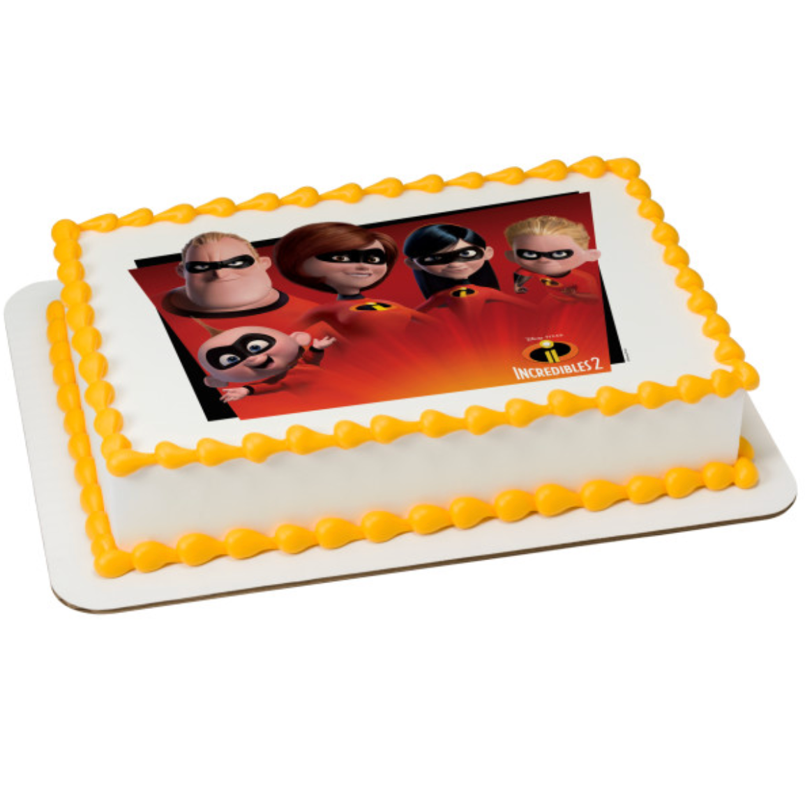 Disney and Pixar Incredibles 2 Super Hero Family licensed PhotoCake edible cake topper
