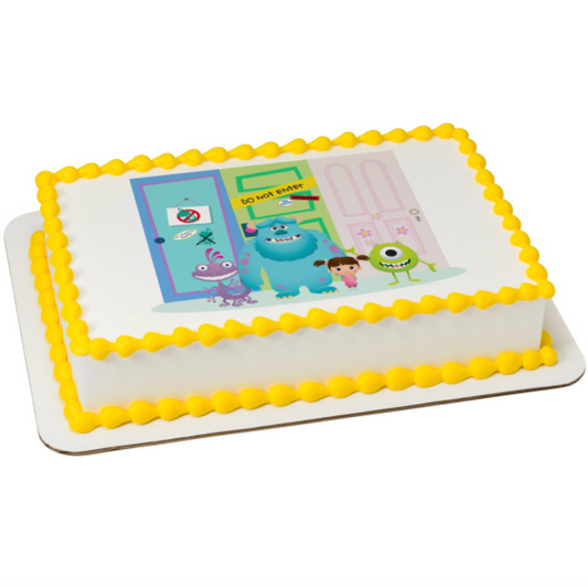 Disney and Pixar Monsters Inc Do Not Enter PhotoCake edible image cake topper
