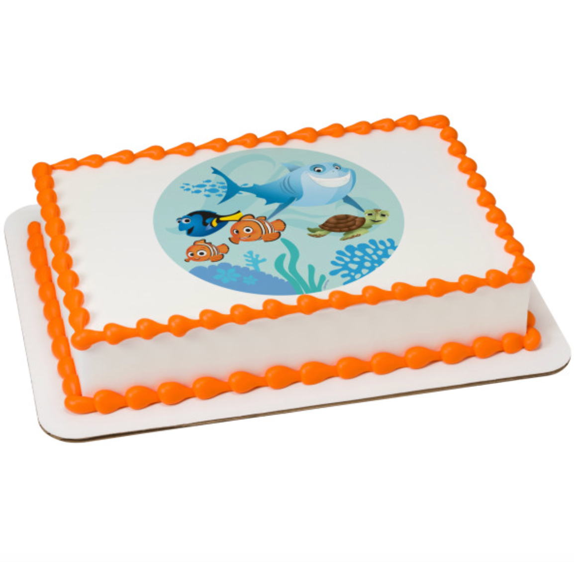 Disney and Pixar Finding Nemo Adventures PhotoCake edible image cake topper processed in Canada  

Licensed Finding Nemo edible icing cake topper for birthday cakes  

PhotoCake Edible Image Finding Nemo Adventures cake decoration Canada  

Finding Nemo ocean themed edible cake topper for kids birthday party  

Disney Pixar Finding Nemo icing sheet cake topper with colourful underwater design