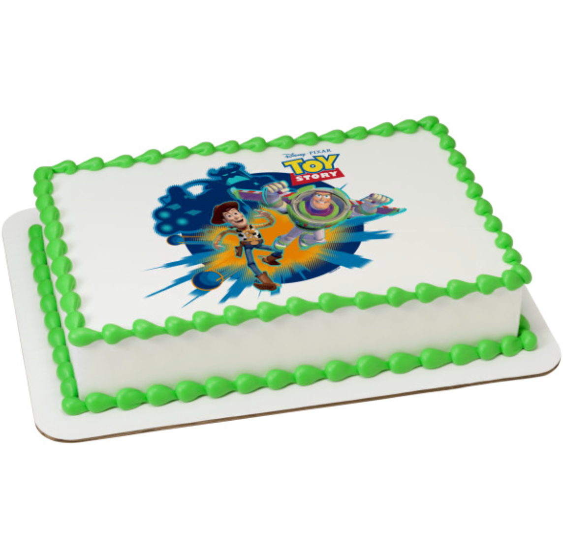 Disney Pixar Toy Story Toys in Action edible icing cake topper
Toy Story PhotoCake edible image for birthday cake
Licensed Toy Story edible cake decoration processed in Canada
Toy Story birthday cake topper with colourful character design
PhotoCake Edible Image Toy Story icing sheet cake topper
Disney and Pixar Toy Story edible topper for kids party cake
Toy Story Toys in Action cake decorating edible image
