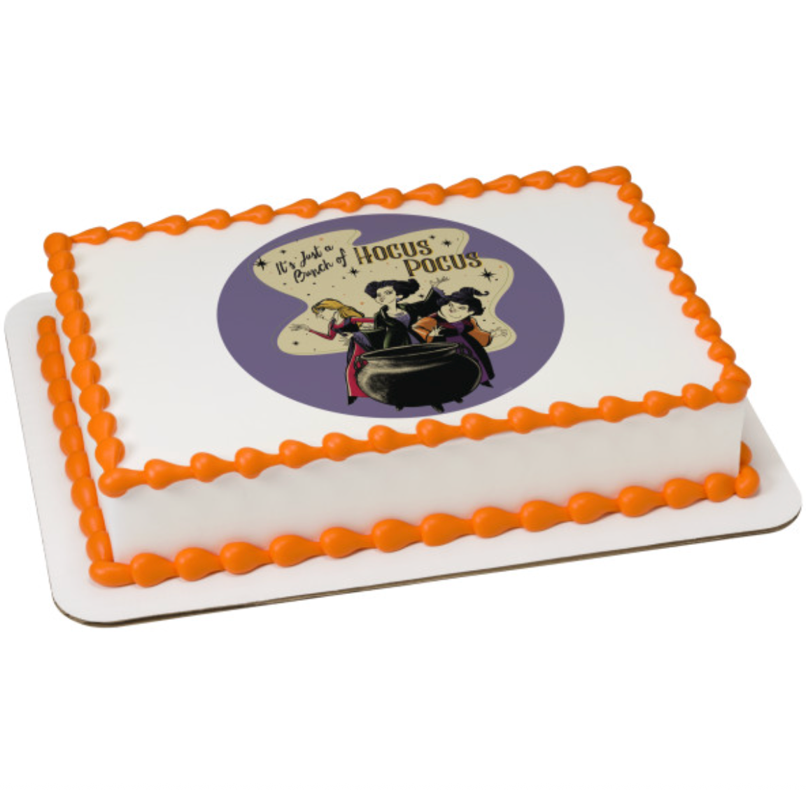 Licensed Disney Hocus Pocus PhotoCake edible image cake topper on icing sheet processed in Canada

