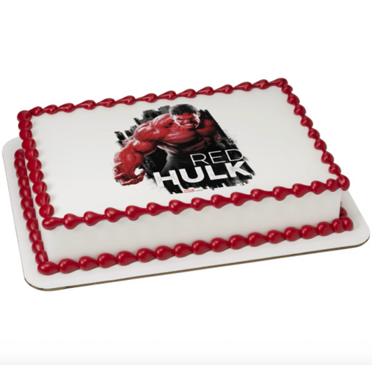 Officially Licensed Marvel Studios Captain America Brave New World Red Hulk PhotoCake Edible Image Cake Topper Canada
