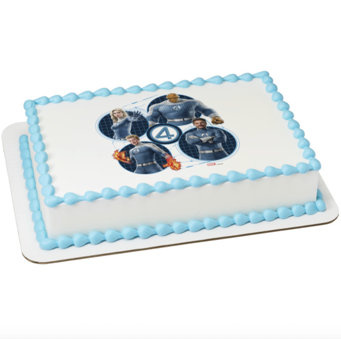 Marvel Studios Fantastic Four officially licensed PhotoCake edible image cake topper for birthday cake Canada

