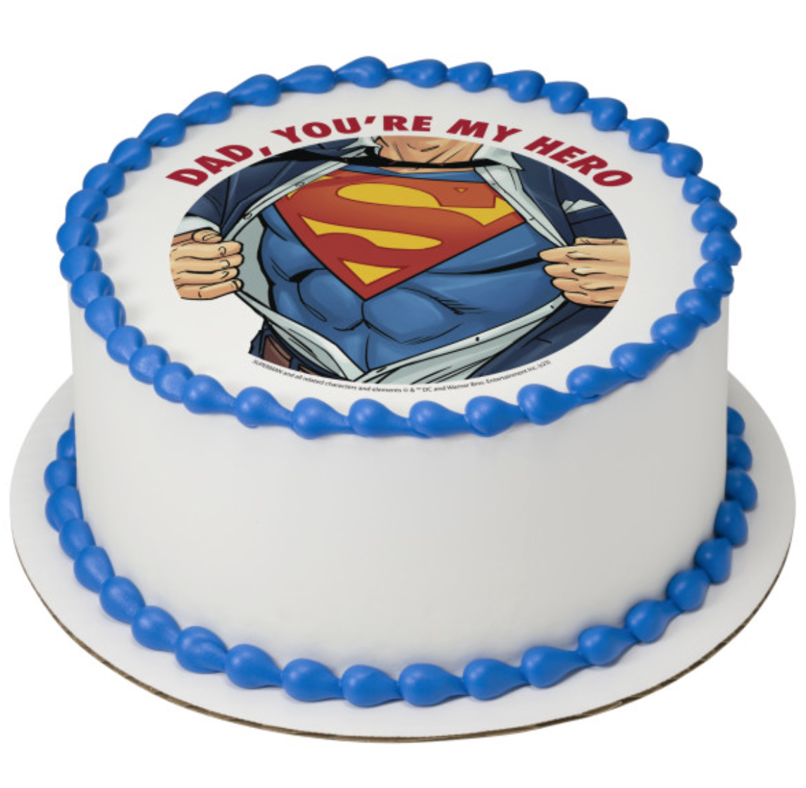 Superman Dad You're My Hero PhotoCake Edible Image edible icing cake topper, officially licensed, Canada
