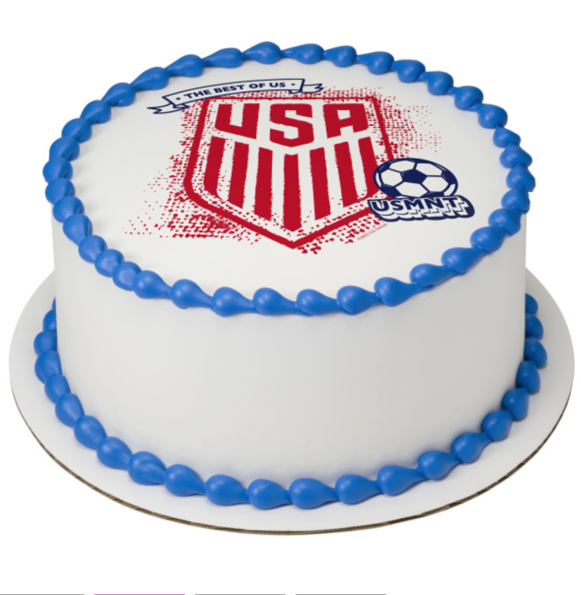 Officially licensed U.S. Soccer The Best of U.S. PhotoCake® Edible Image® icing cake topper, vibrant full-colour print, available in Canada
