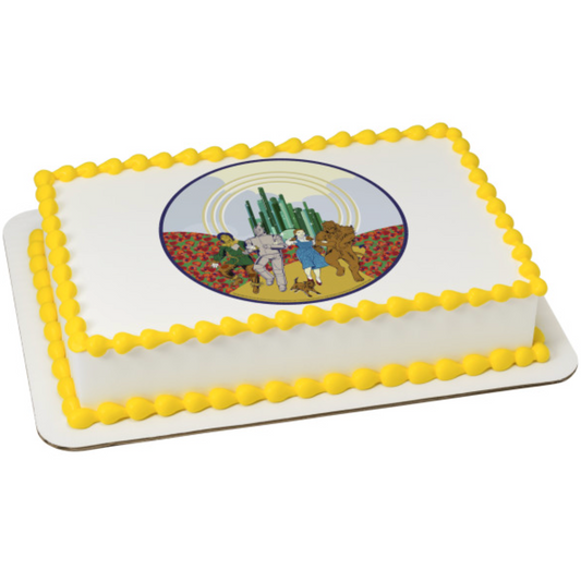 The Wizard of Oz officially licensed PhotoCake Edible Image cake topper printed on edible icing sheet, available in Canada
