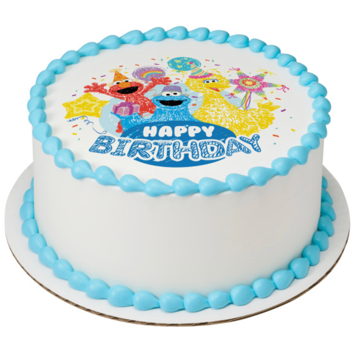 alt="Sesame Street Happy Birthday edible cake topper PhotoCake icing image"
alt="Sesame Street round edible cake topper with Elmo Cookie Monster Big Bird"
alt="PhotoCake edible image Sesame Street birthday cake decoration Canada"
alt="Sesame Street licensed edible icing cake topper close up detail"
alt="Sesame Street cake topper on decorated birthday cake example"
