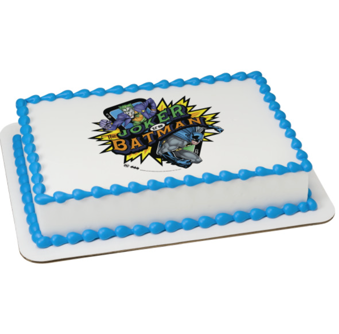 The Joker vs The Batman™ licensed PhotoCake® edible cake topper printed in Canada  

Batman and Joker edible icing image cake decoration for birthday cakes  

Licensed PhotoCake® Edible Image® The Joker vs The Batman™ cake topper Canada  

Superhero themed edible icing sheet for Batman birthday cake  

The Joker vs The Batman™ edible image topper for cakes and desserts