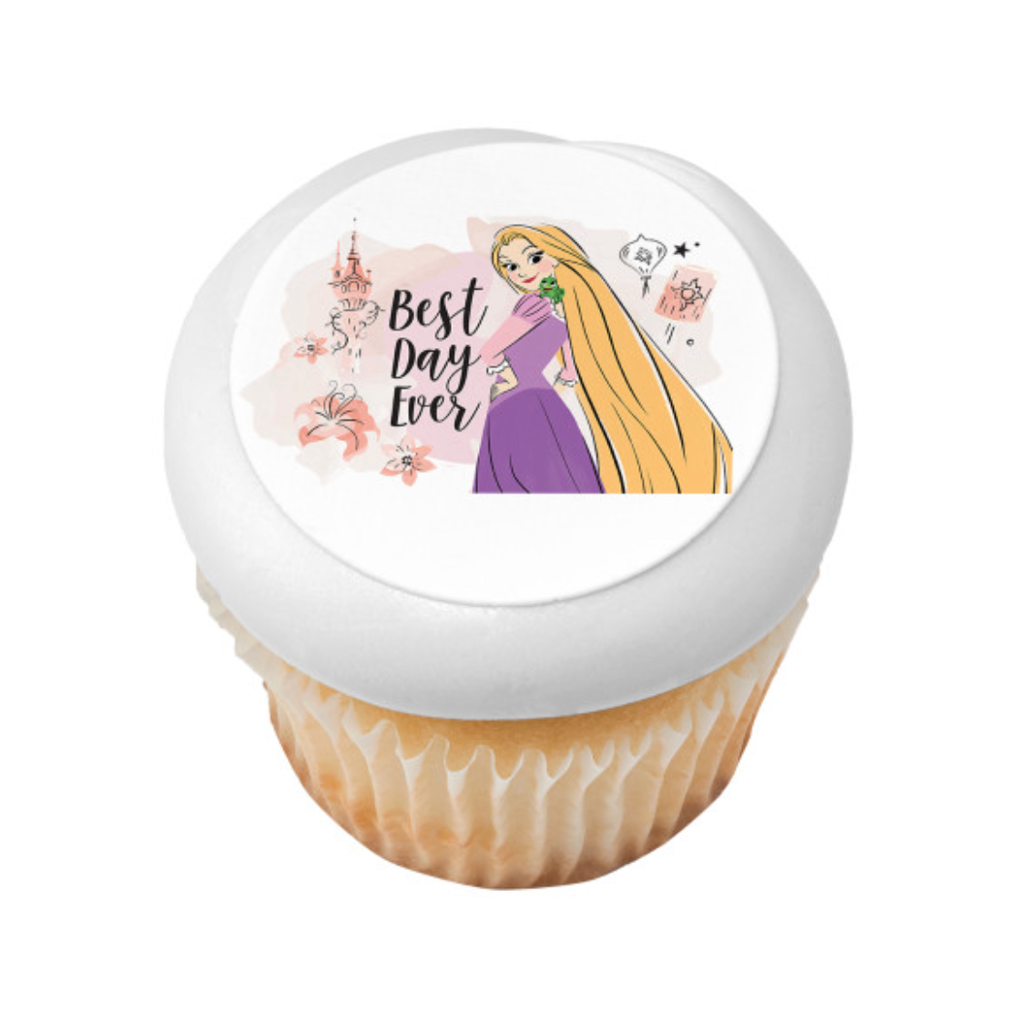Rapunzel edible icing sheet cake topper for Disney Princess birthday cake
