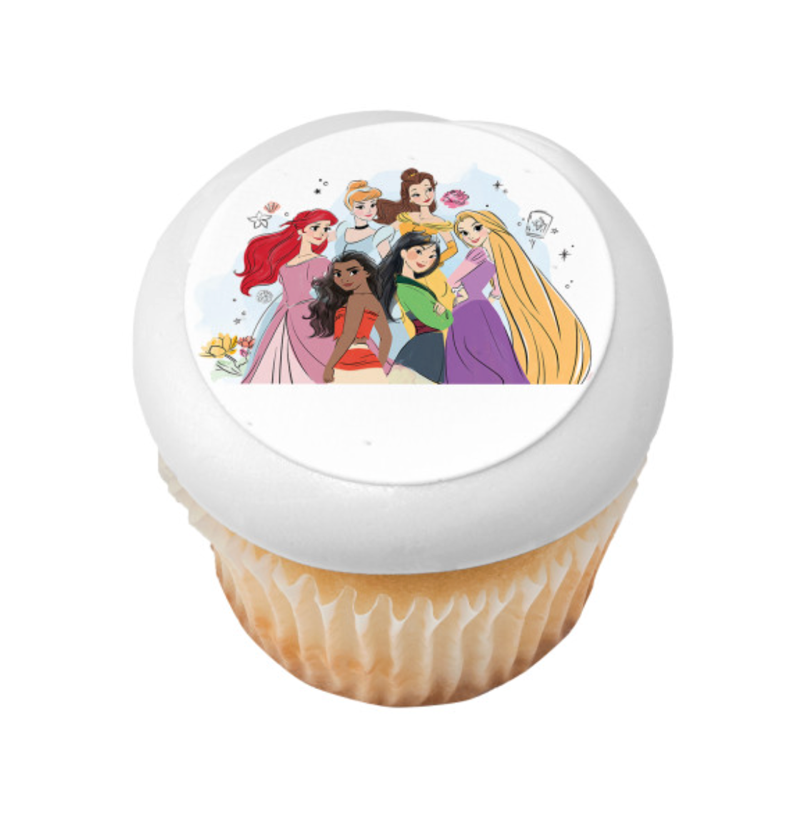Disney Princess Together PhotoCake edible image cake topper printed on edible icing sheet in Canada
