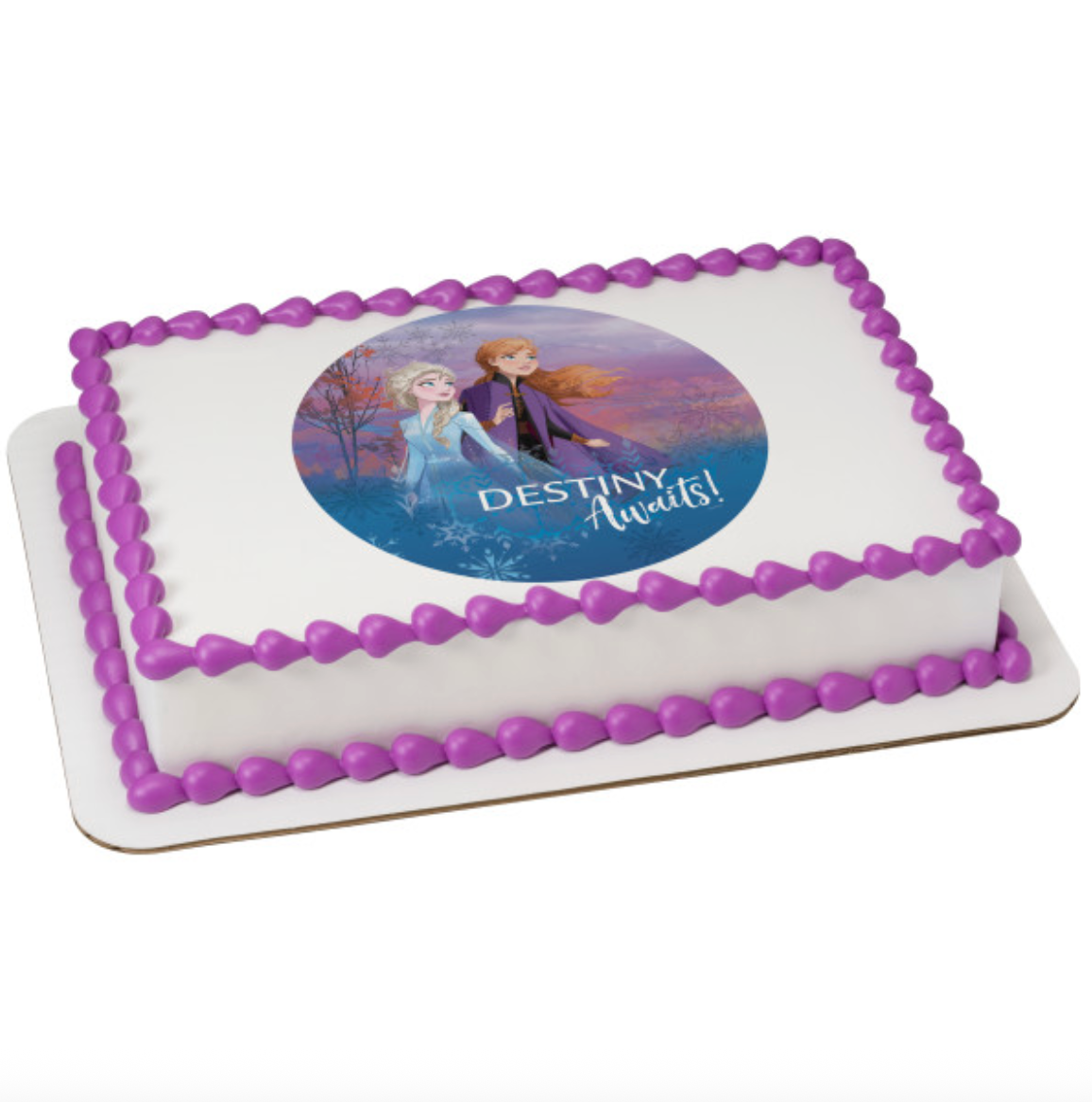 Licensed Disney Frozen II Destiny Awaits PhotoCake edible icing cake topper processed in Canada  

Frozen II Destiny Awaits edible cake image for birthday cake Canada  

Disney Frozen II PhotoCake Edible Image icing sheet with Elsa and Anna theme  

Licensed Frozen II edible icing topper for kids birthday cakes  

Disney Frozen Destiny Awaits cake topper printed and processed in Canada
