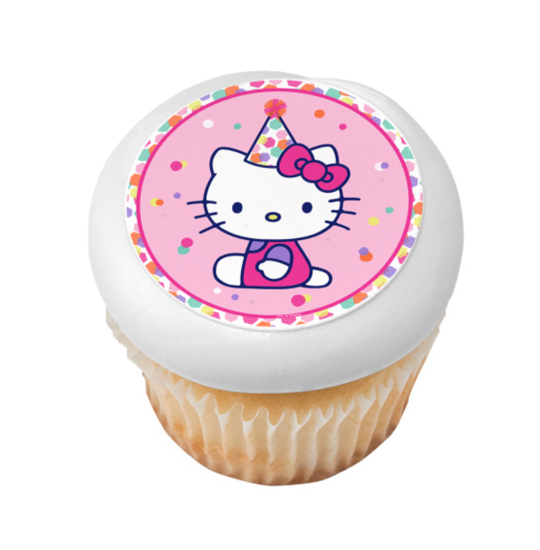 Hello Kitty® Party Hat PhotoCake® Edible Image® cake topper

Licensed Hello Kitty® edible icing cake topper for birthday cake

Hello Kitty® Party Hat edible cake image processed in Canada

PhotoCake® Edible Image® Hello Kitty® cake decoration

Hello Kitty® birthday cake topper printed on edible icing