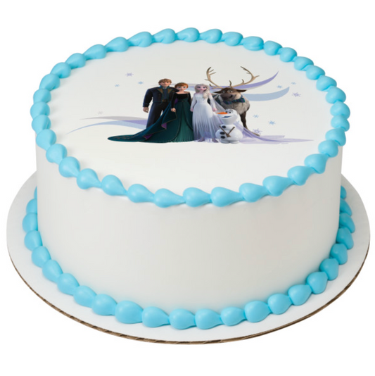 Disney Frozen II Enchanting Journey PhotoCake edible image cake topper processed in Canada  

Licensed Frozen II edible icing cake topper for birthday cakes  

Disney Frozen 2 PhotoCake edible cake decoration for kids birthday party  

Frozen II edible icing sheet cake topper featuring Disney-themed artwork  

PhotoCake Frozen II Enchanting Journey edible image topper Canada