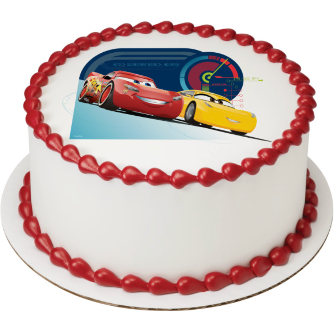 Licensed Cars 3 Race Ready edible icing cake topper for birthday cakes
