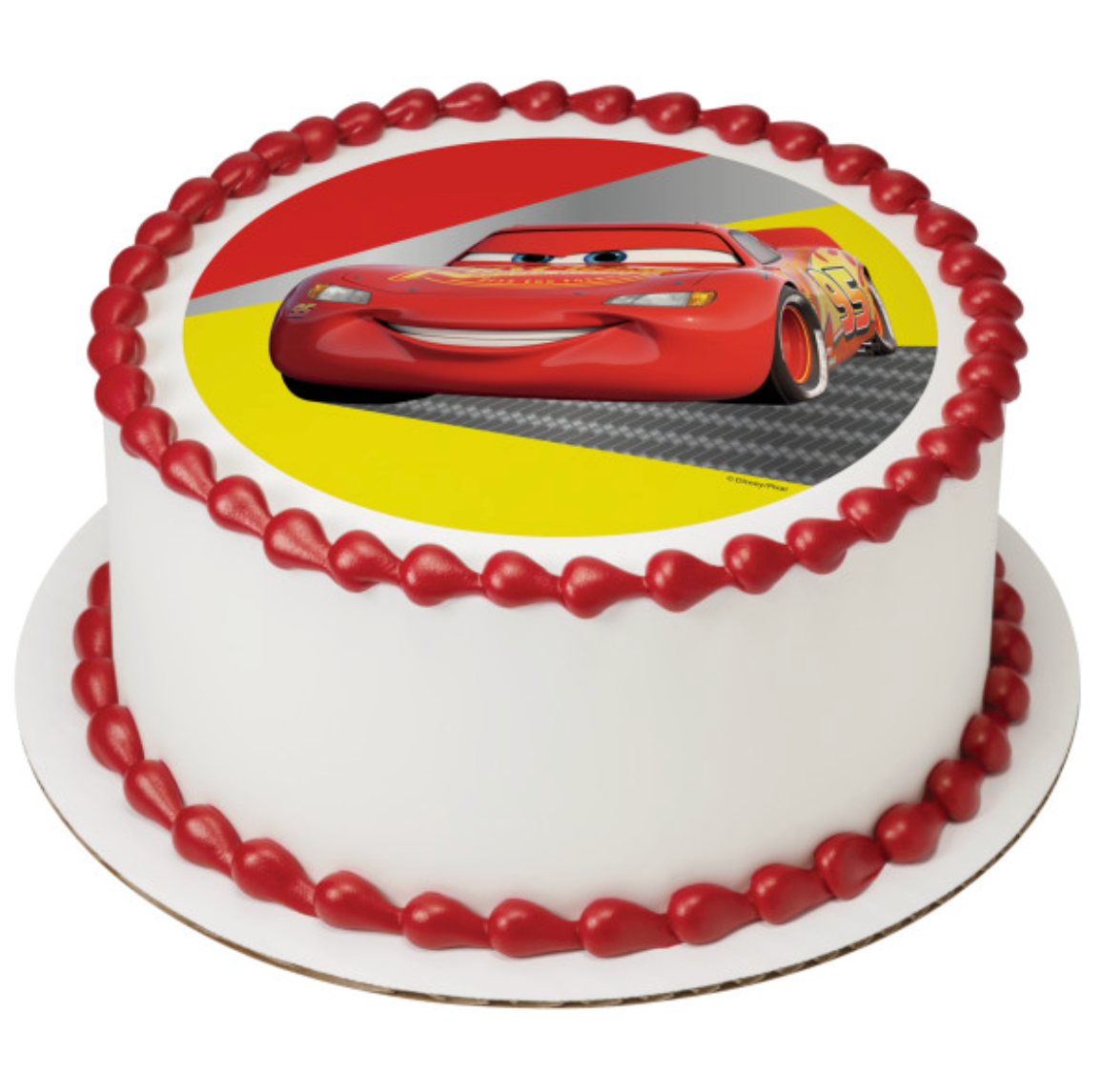 Disney and Pixar Cars Lightning McQueen PhotoCake edible icing cake topper processed in Canada

Licensed Lightning McQueen edible image cake topper for Cars birthday cake

Cars themed edible icing topper featuring Lightning McQueen for kids birthday party

PhotoCake Edible Image icing cake decoration with Disney Pixar Cars Lightning McQueen

Lightning McQueen racing car edible cake topper for birthday celebration in Canada

Licensed Cars cake topper edible image for buttercream or fondant cakes

Disney Pixa