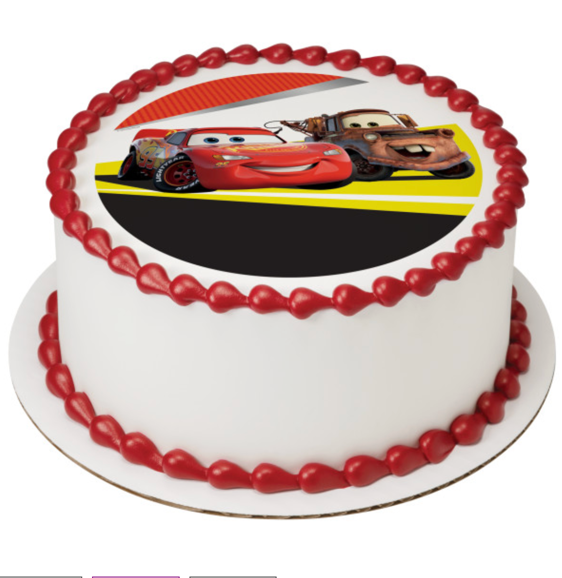 Licensed Disney and Pixar Cars Lightning McQueen and Mater PhotoCake edible cake topper  

Cars Lightning McQueen and Mater edible icing sheet cake decoration processed in Canada  

Disney Pixar Cars birthday cake topper featuring Lightning McQueen and Mater  

Official PhotoCake Edible Image cake topper for Cars themed birthday cakes  

Edible Cars cake image with Lightning McQueen and Mater for kids birthday party
