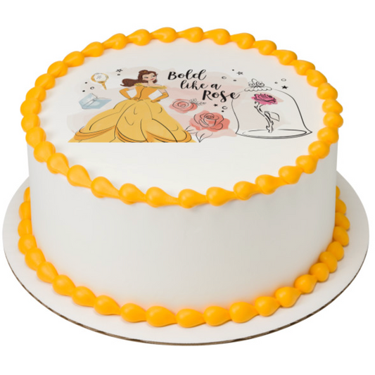 Disney Princess Belle edible image cake topper
Belle Bold Like A Rose PhotoCake icing topper
Licensed Disney Belle edible cake decoration
Beauty and the Beast Belle birthday cake topper
Princess themed edible icing cake image Canada
Rose themed Belle cake topper edible image
PhotoCake Edible Image Disney Princess Belle
