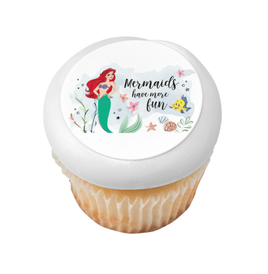 Disney Princess Ariel edible image cake topper for birthday cakes  

Ariel PhotoCake® Edible Image® icing sheet for mermaid party cake  

Licensed Disney Princess cake topper featuring Ariel for kids’ birthday cakes  

Edible icing cake topper with Disney Princess Ariel design processed in Canada  

The Little Mermaid Ariel edible cake decoration for princess birthday party