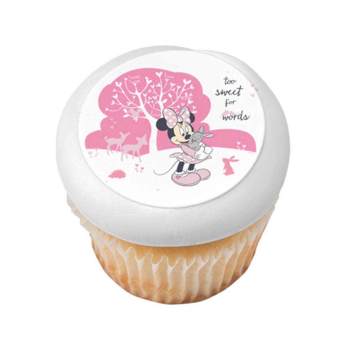 Licensed Disney Minnie Mouse Too Sweet PhotoCake edible image cake topper processed in Canada
