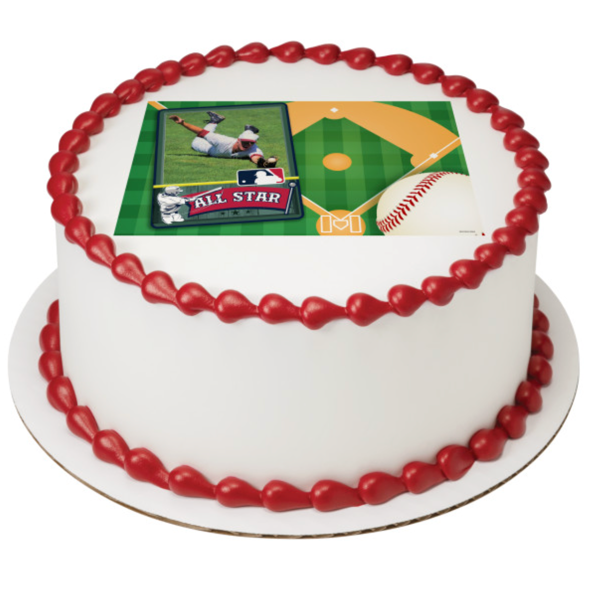 Licensed MLB All Star PhotoCake Edible Image Frame edible icing cake topper processed in Canada
