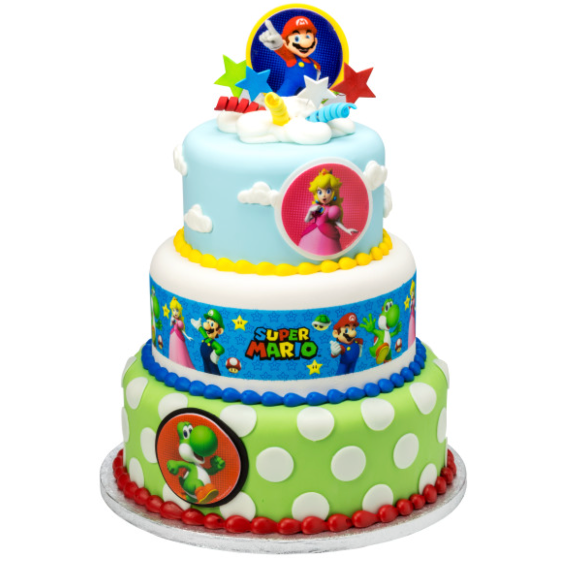 Super Mario™ Power Play PhotoCake® Edible Image® cake topper printed in Canada

Licensed Super Mario™ edible icing sheet cake decoration

Super Mario™ Power Play edible cake topper for birthday cakes

PhotoCake® Edible Image® Super Mario™ cake topper on icing sheet

Super Mario™ licensed edible image cake decoration Canada
