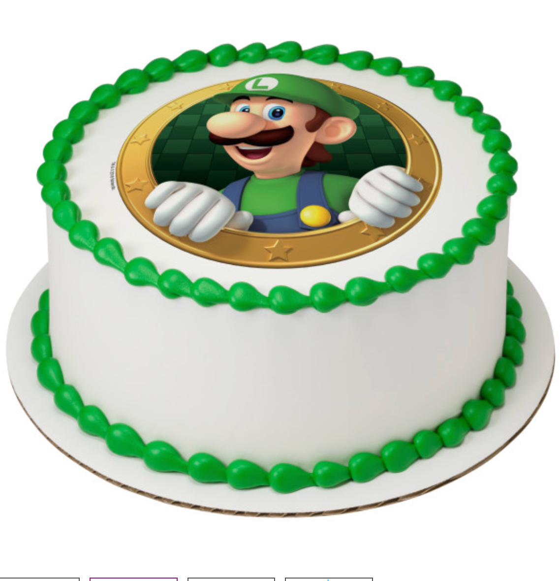 Super Mario™ Luigi Okie Dokie PhotoCake® edible image cake topper processed in Canada  

Licensed Luigi edible icing cake topper for Super Mario™ birthday cake  

PhotoCake® Edible Image® featuring Luigi Okie Dokie design for cakes  

Super Mario™ Luigi edible cake decoration icing sheet Canada  

Luigi Okie Dokie edible image cake topper for kids birthday party