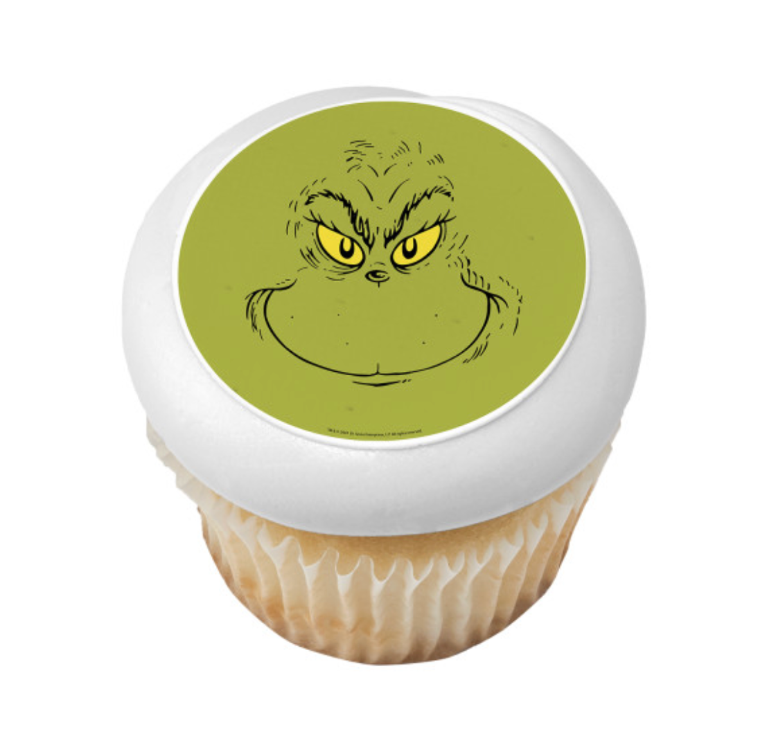 Licensed Grinch PhotoCake edible icing cake topper printed in Canada

How the Grinch Stole Christmas edible cake topper for Christmas cake

Grinch edible image cake decoration for holiday party cake

PhotoCake Grinch edible icing image for birthday or Christmas cake

Licensed Grinch edible cake topper processed in Canada
