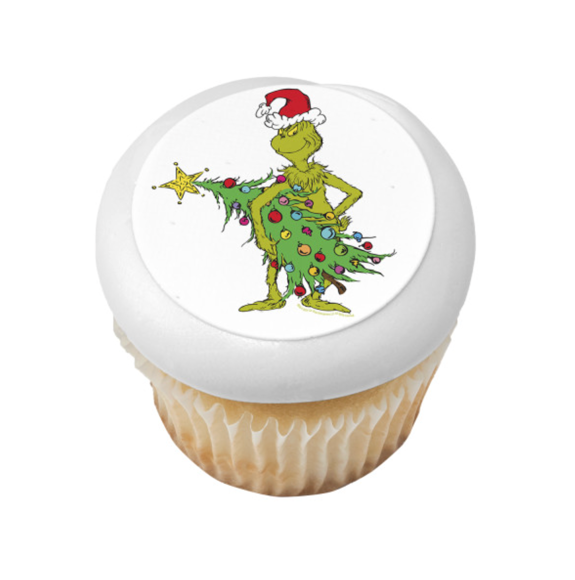 PhotoCake Edible Image cake topper for How the Grinch Stole Christmas themed cake