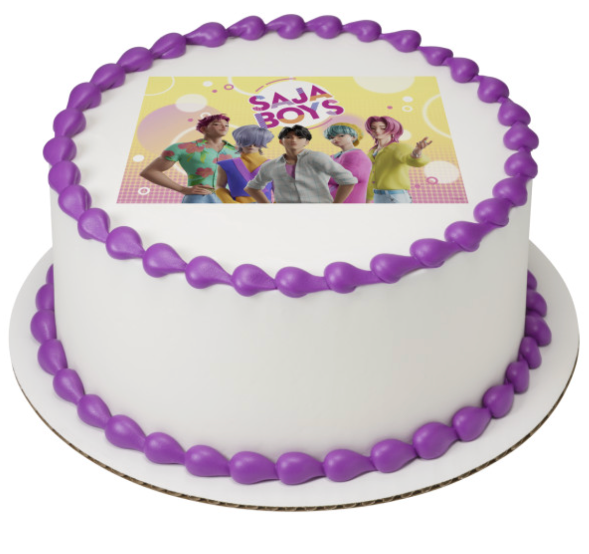 KPop Demon Hunters Soda Pop licensed PhotoCake edible image cake topper

