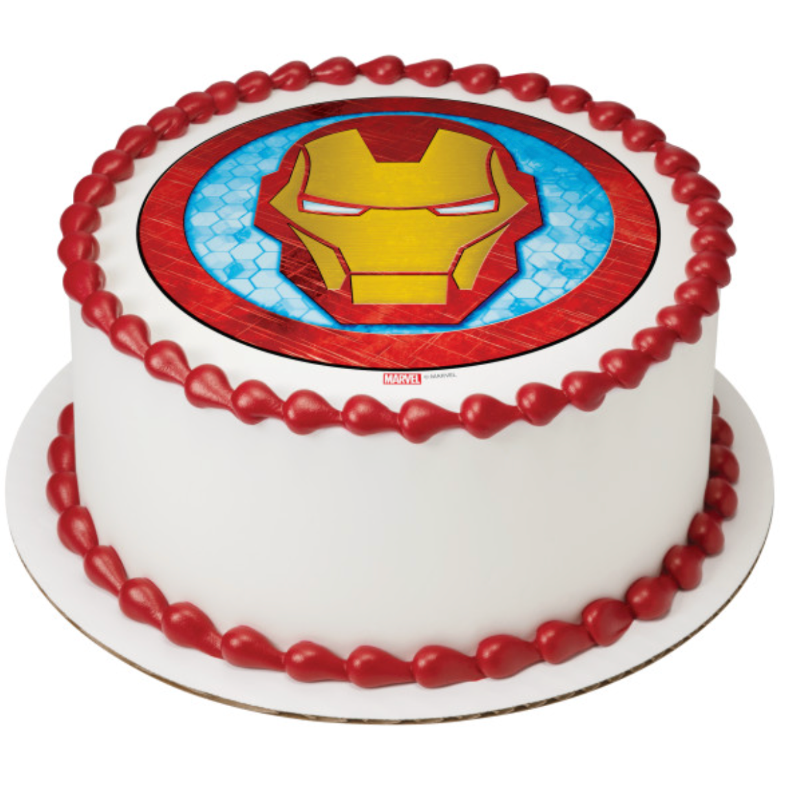 Licensed MARVEL Avengers Iron Man Icon PhotoCake edible image cake topper on edible icing sheet
