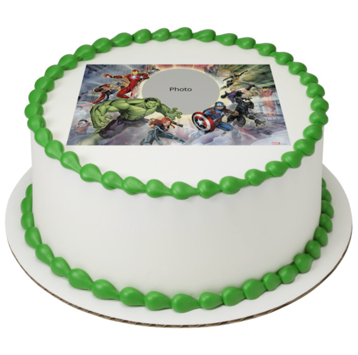 MARVEL Avengers Assemble PhotoCake edible image frame cake topper

Licensed Avengers Assemble edible icing cake topper processed in Canada

MARVEL superhero edible cake image for birthday cake

PhotoCake Edible Image Frame with Avengers Assemble design

Edible icing sheet cake topper featuring MARVEL Avengers Assemble