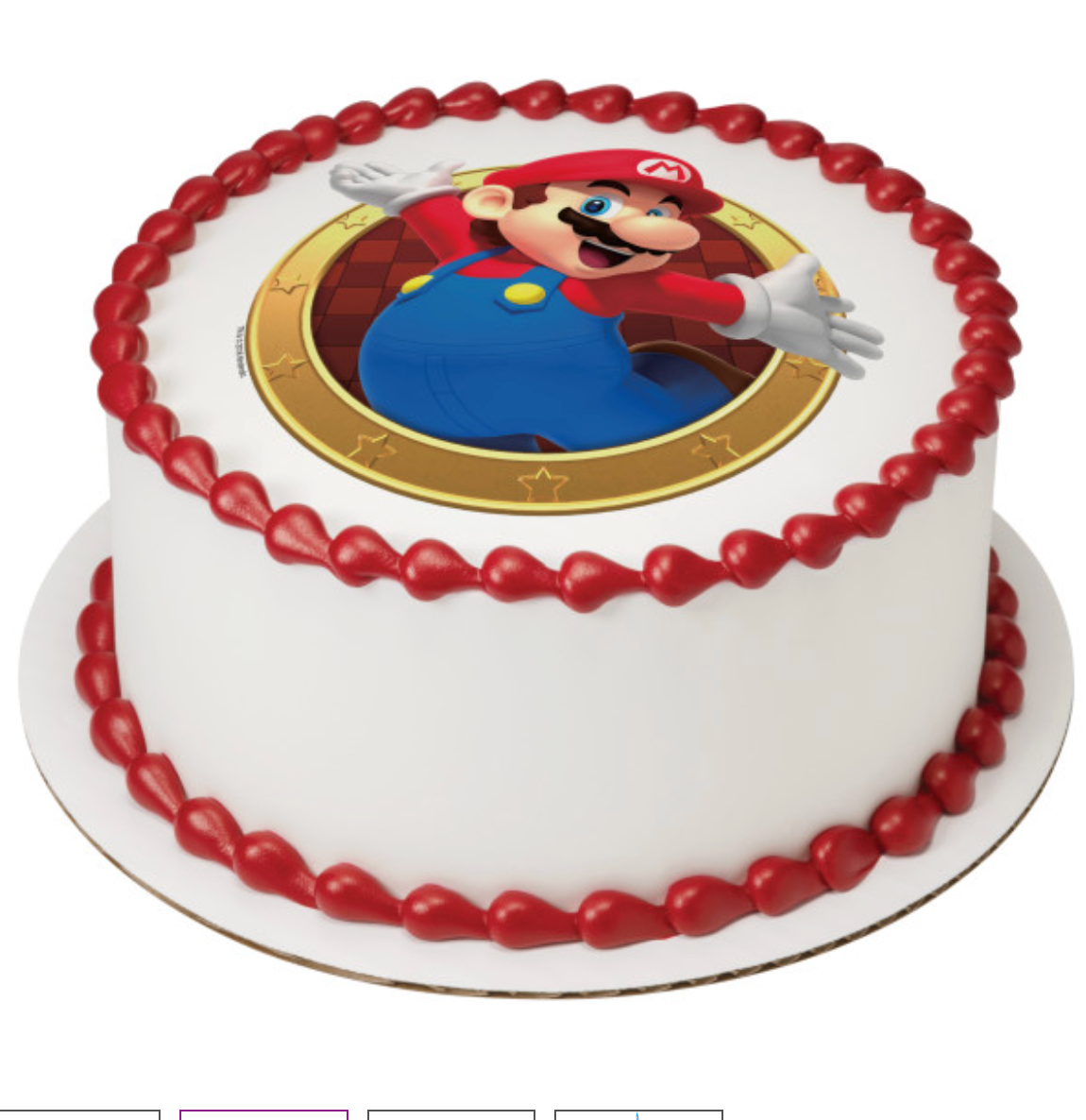 Super Mario™ Mario Here We Go! PhotoCake® Edible Image® icing cake topper
