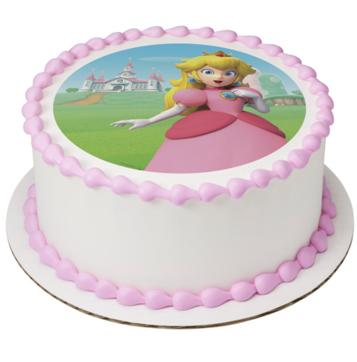 Super Mario Princess Peach PhotoCake edible image cake topper on icing sheet  

Licensed Princess Peach edible icing cake topper processed in Canada  

Super Mario Princess Peach edible cake decoration for birthday cake  

PhotoCake Edible Image Princess Peach cake topper for celebration cakes  

Licensed Super Mario Princess Peach edible icing sheet cake topper
