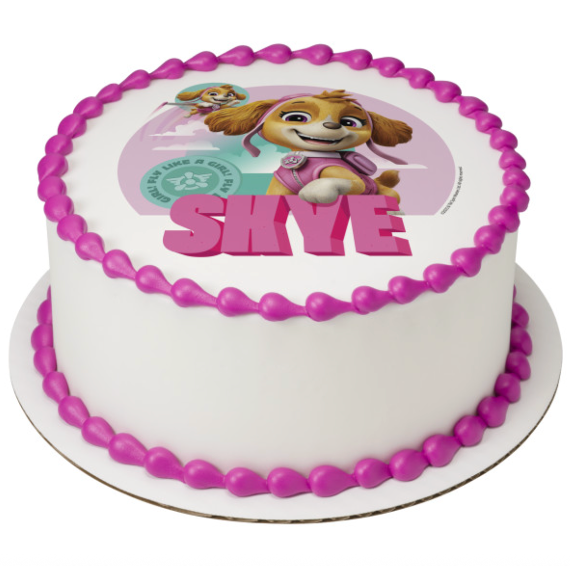 PAW Patrol Soar Like Skye PhotoCake edible image cake topper  

Licensed PAW Patrol Skye edible icing sheet for birthday cake  

Skye PAW Patrol cake topper printed on edible icing sheet  

PhotoCake Edible Image PAW Patrol Soar Like Skye cake decoration  

PAW Patrol Skye birthday cake topper processed in Canada