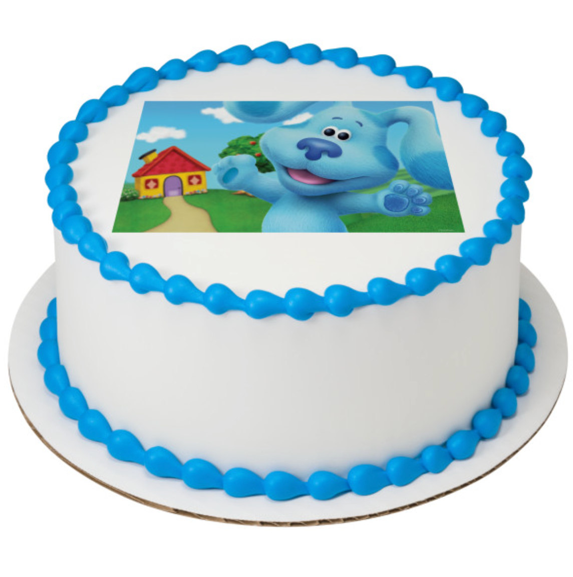 Blue’s Clues & You! Blue licensed PhotoCake edible image cake topper  

Blue’s Clues Blue edible icing cake topper for birthday cake  

Licensed Blue’s Clues & You! PhotoCake edible cake image processed in Canada  

Blue character edible image cake topper for kids birthday party  

Blue’s Clues edible icing sheet cake decoration Canada