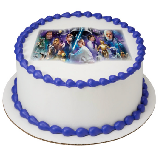 STAR WARS A Galaxy Far Far Away PhotoCake edible image cake topper
