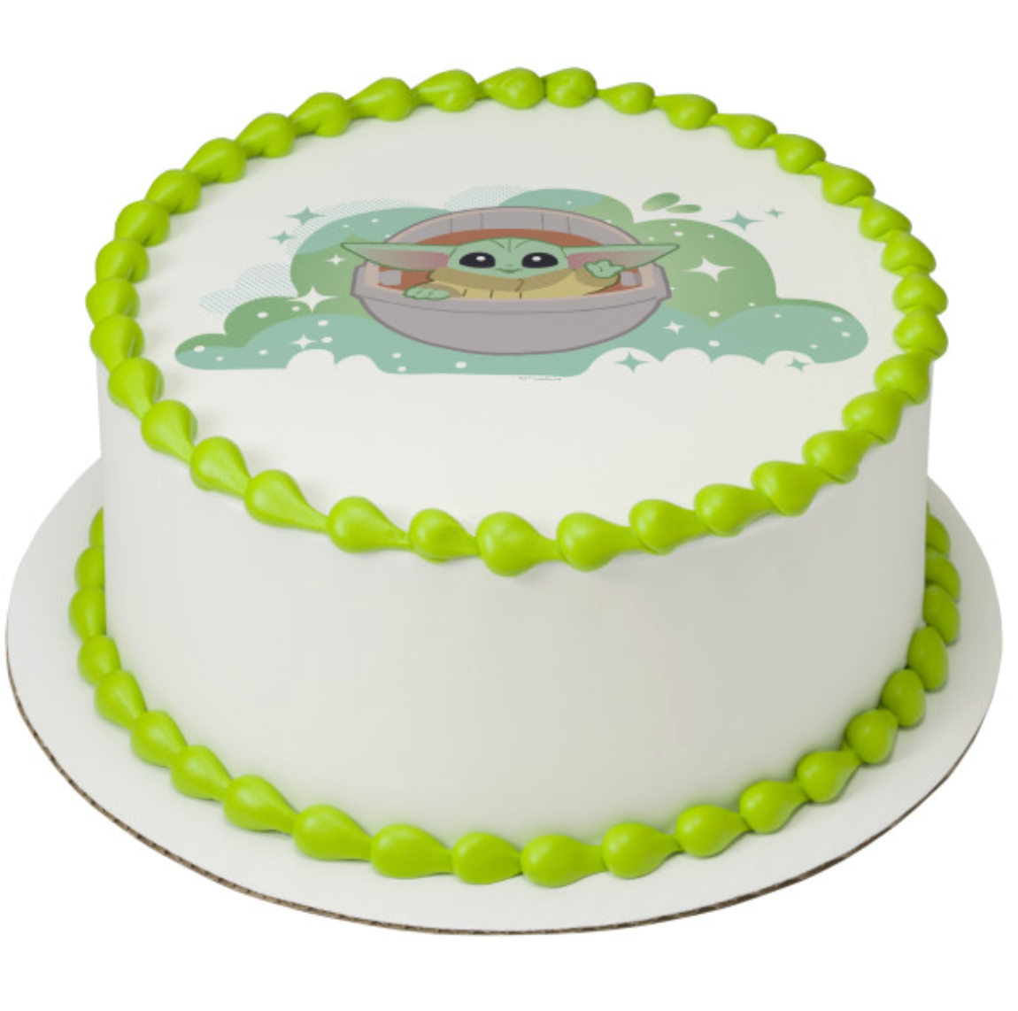 Licensed STAR WARS™ The Mandalorian “Come to the Cute Side” PhotoCake® Edible Image® cake topper processed in Canada  

The Mandalorian edible icing cake topper with Come to the Cute Side design for birthday cakes  

STAR WARS™ Mandalorian PhotoCake® edible image cake decoration for themed parties  

Grogu-inspired Mandalorian edible cake image processed in Canada  

Licensed Star Wars edible icing sheet cake topper for birthday celebration
